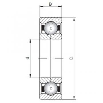 ISO QJ1280 angular contact ball bearings