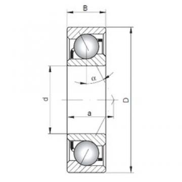 ISO 7306 B angular contact ball bearings
