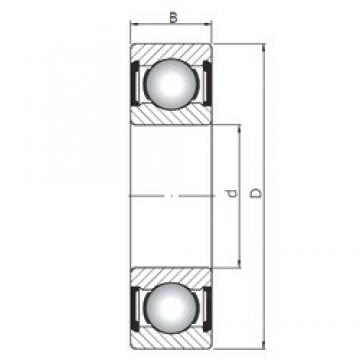 ISO 61834 ZZ deep groove ball bearings